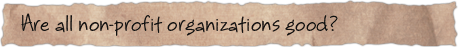 Are all non-profit organizations good?