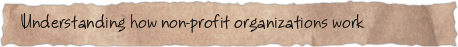 Understanding how non-profit organizations work