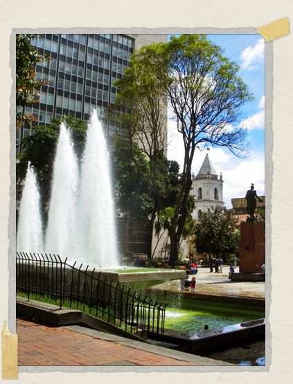 Parque Santander, located in front of Bogota's famous Gold Museum, was a great spot for people watching 'Parque Santander, located in front of Bogota's famous Gold Museum, was a great spot for people watching