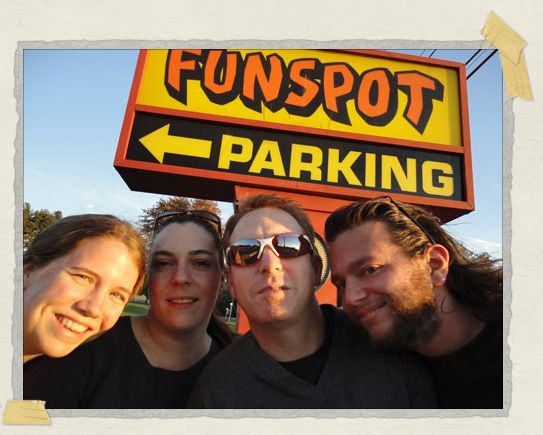 The four of us after a fun-filled afternoon at the biggest arcade in the world 'The four of us after a fun-filled afternoon at the biggest arcade in the world