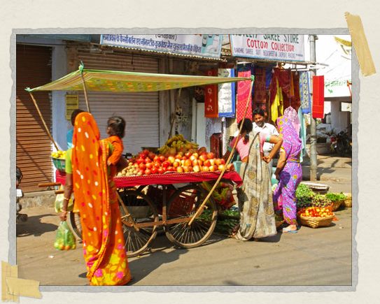 A gorgeous array of colors often met our eyes on every street in India 'A gorgeous array of colors often met our eyes on every street in India