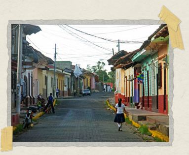 'A typical street snapshot of the Subtiava neighborhood of Leon