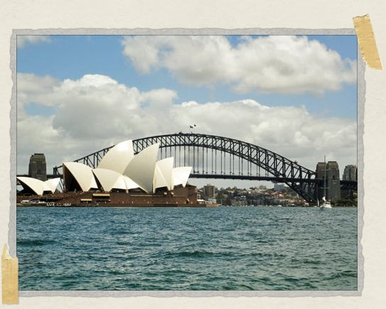 Sitting across the bay from the Sydney Opera House and Harbour Bridge 'Sitting across the bay from the Sydney Opera House and Harbour Bridge
