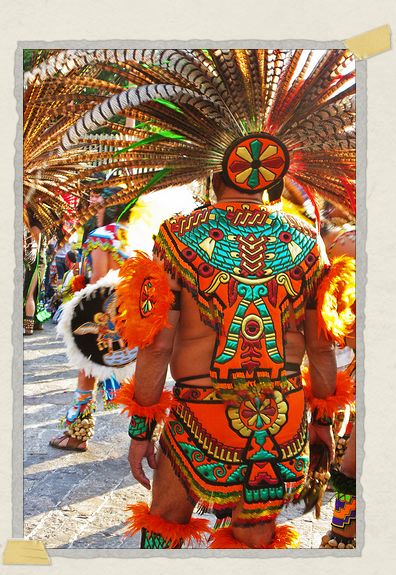A dancer in full dress at the Festival de Guadelupe 'A dancer in full dress at the Festival de Guadelupe