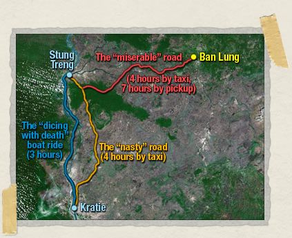 The road from Stung Treng is the problem with getting to Ban Lung 'The road from Stung Treng is the problem with getting to Ban Lung