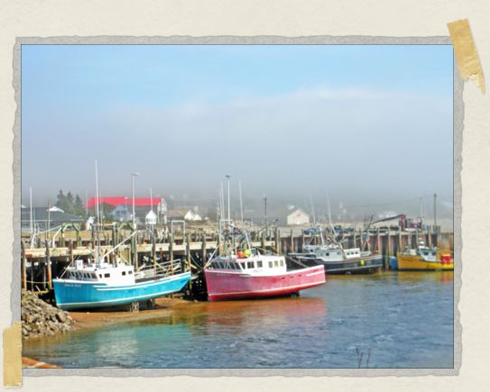 This photo was taken at low tide – you can tell because the boats are on the ocean floor. Neat, eh? 'This photo was taken at low tide – you can tell because the boats are on the ocean floor. Neat, eh?
