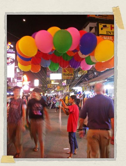 Khao San Road: Home to everything colorful, including balloons! 'Khao San Road: Home to everything colorful, including balloons!